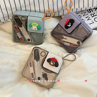 可爱便携家用迷你针线盒磁吸随身针E线缝补工具宿舍高档手缝针线