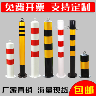 钢管警示柱防撞柱示警桩马路隔离栏铁立柱路障隔离柱镀锌道口标柱