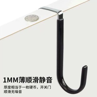 热卖 门后挂钩挂衣钩免打孔置物架卧室门柜门挂架不U锈钢挂勾衣帽