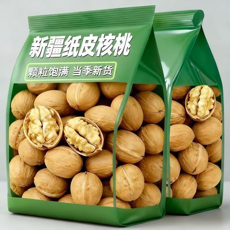 纸皮核桃正宗新疆阿克苏薄皮原味无添加剂孕妇专用批发坚果零食榜图片