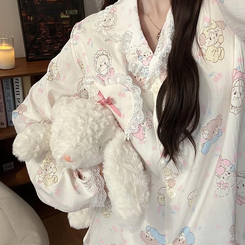 可爱MIKKO长袖睡衣女士春秋天