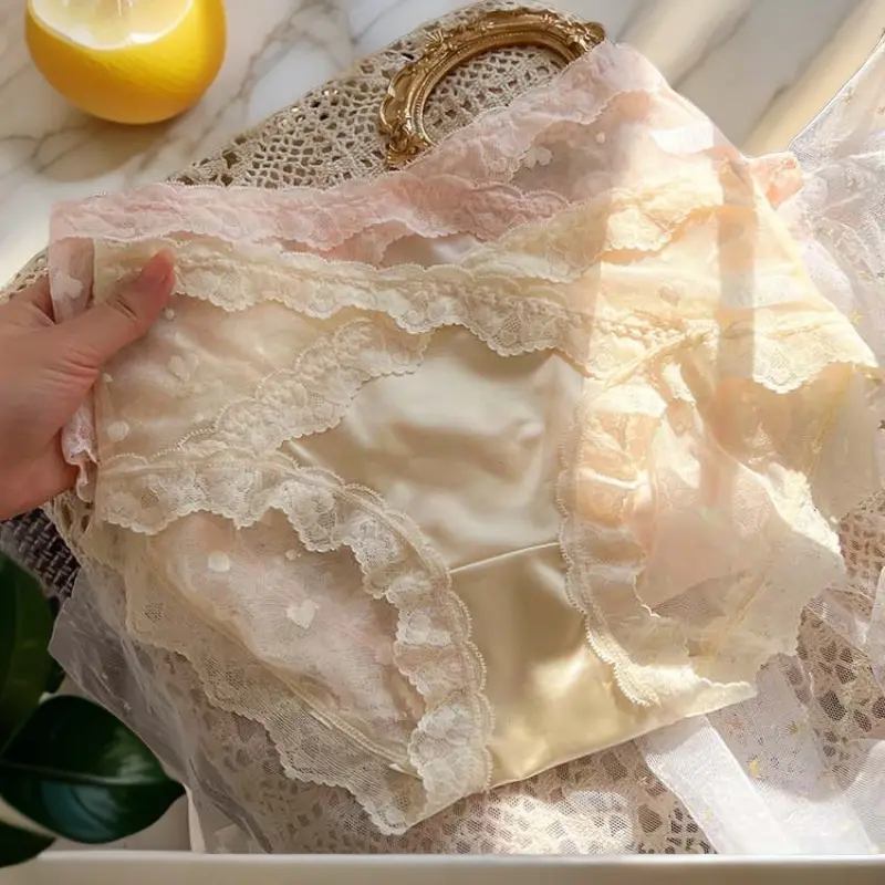 法式女士内裤大码蕾丝性感薄款