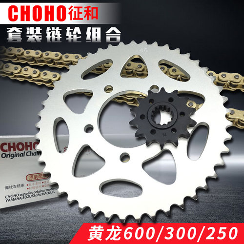 适用贝纳利黄龙600/300 BJ250-15 蓝宝龙302S链轮链条油封链套链