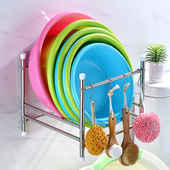 不锈钢脸盆架壁挂卫生间浴室置物盆子收纳厕所免打孔放洗脸盆架子