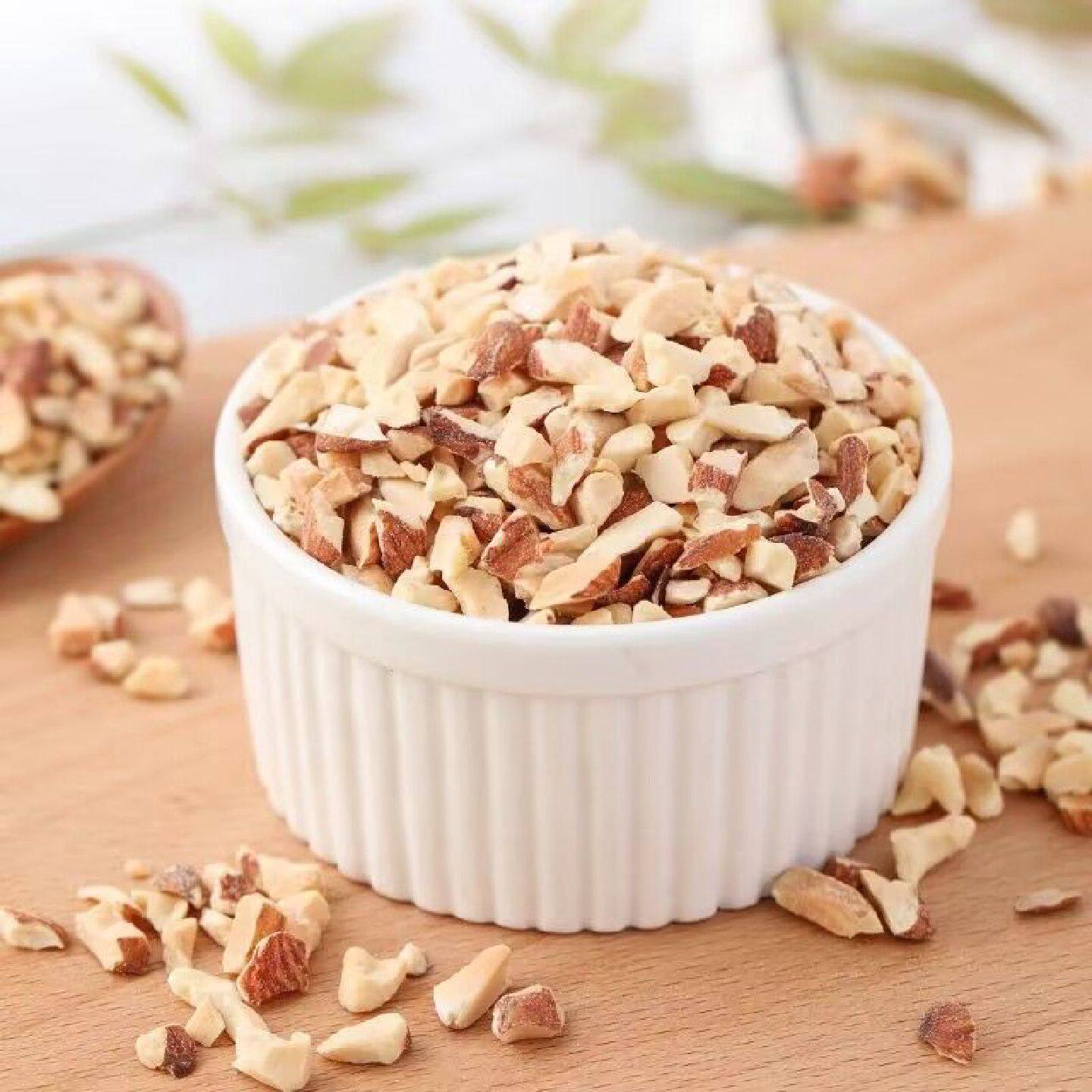 巴旦木碎仁果仁扁桃仁碎熟杏仁片坚果巴达木奶茶原料专用烘焙商用