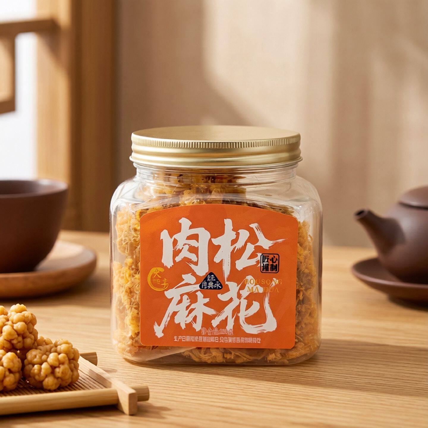 大纯丰传统手工肉松海苔麻花罐装休闲零食小吃糕点怀旧食品零食