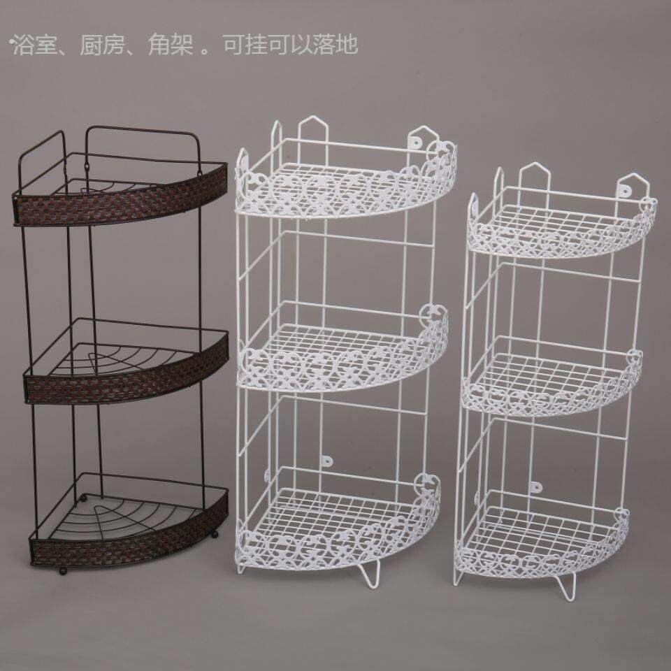 三角置物架 墙角免打孔卫生间三角置物架浴室墙角上转角壁挂式雕