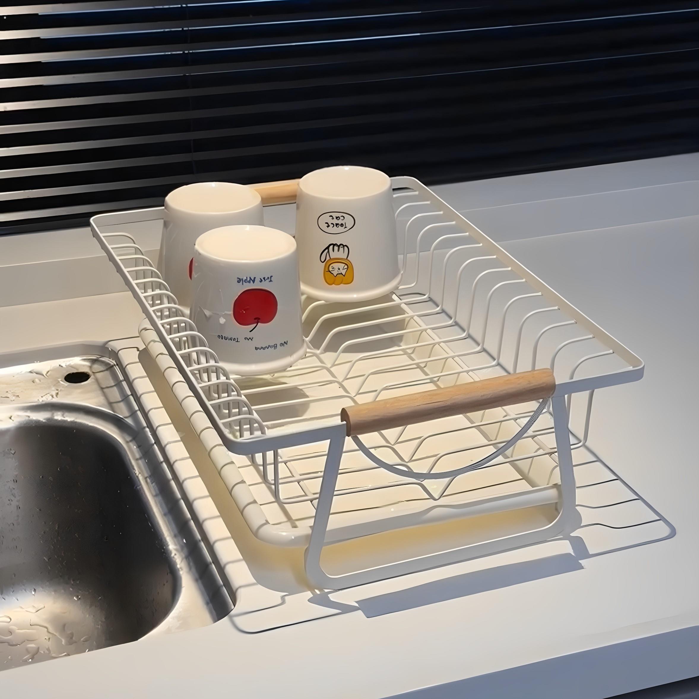 厨房沥水架碗碟架餐具置物架子家用台面厨具水杯收纳筐多功能碗架