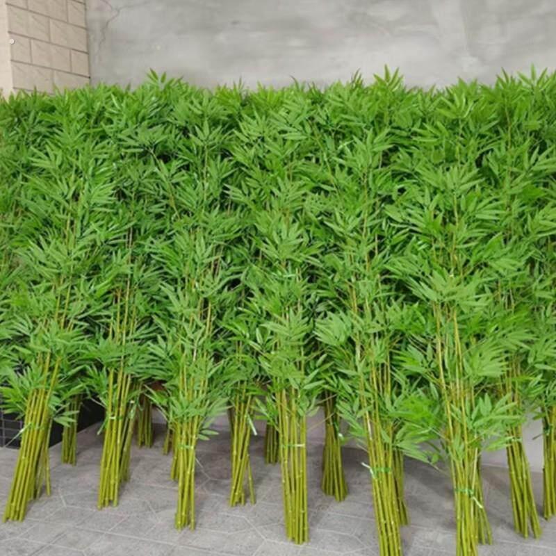 彷真竹子室内装饰绿植隔断屏风假竹子挡墙造景竹盆栽加密彷真毛竹