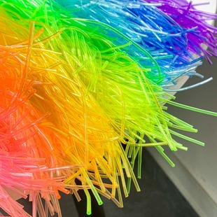 空心玻璃丝彩色透明胶管 经典怀旧手工塑料编织绳 DIY手绳小动物