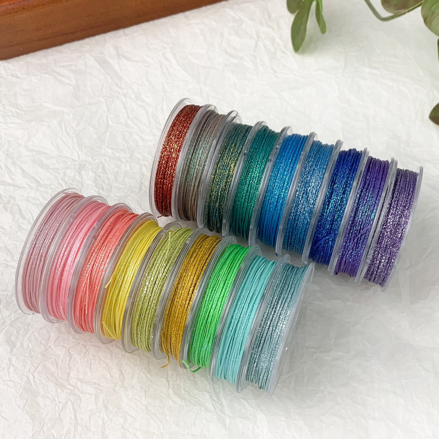 10米装0.5洒金宽扁蜡线手工编织吊坠包石macrame手链编绳diy线材