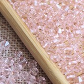 4mm水晶菱形碎珠子手工diy串珠饰品编手链项链发饰散珠散件材料