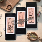 PONY马牌手工串珠针极细穿珠子专用针超细珍珠针穿珠神器手串工具