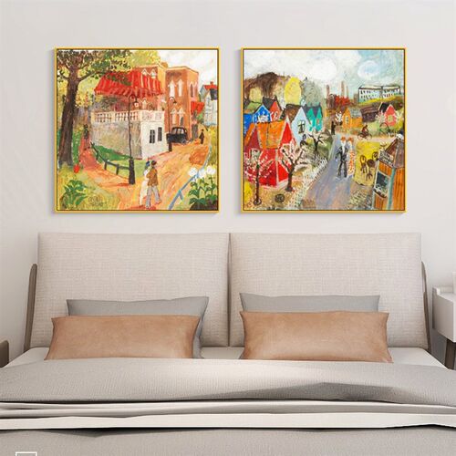 画现代简约背景墙挂画小众象壁画欧式餐厅墙画