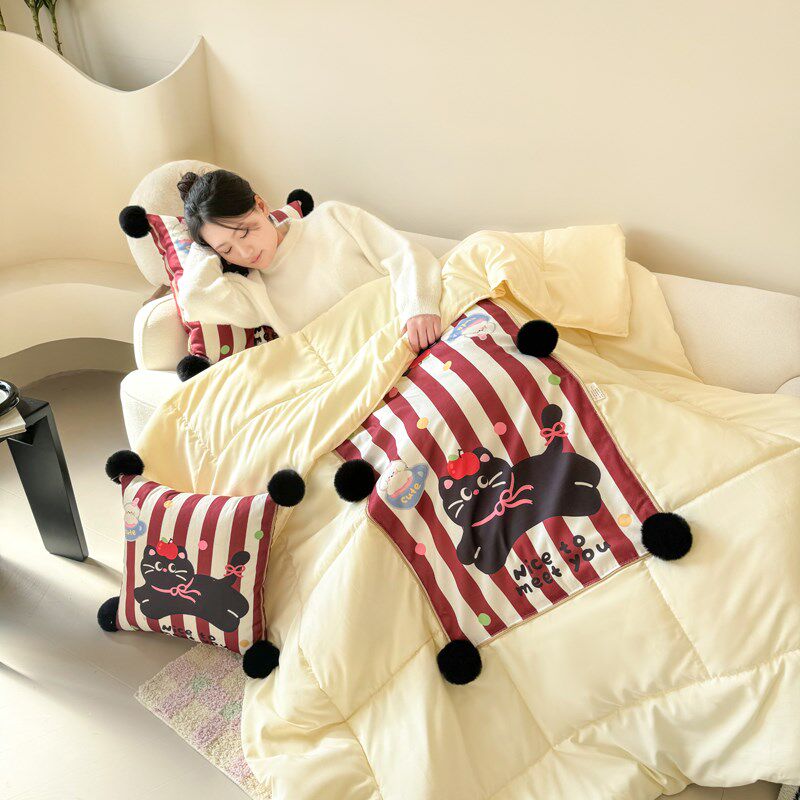 奶fufu鸿运猫 抱枕被子两用二合一室午睡空调枕头被,居家布艺,抱枕被,淘宝优惠券,粉丝福利购,淘宝优惠卷