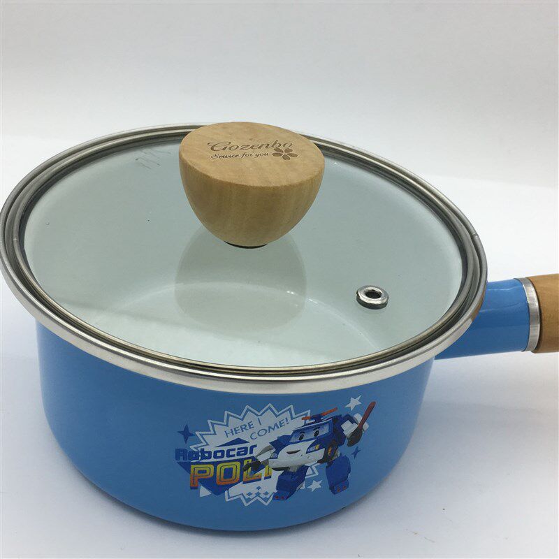 搪瓷奶锅炖汤韩式小锅煲汤点心锅电磁炉木把煮食辅食泡面火锅