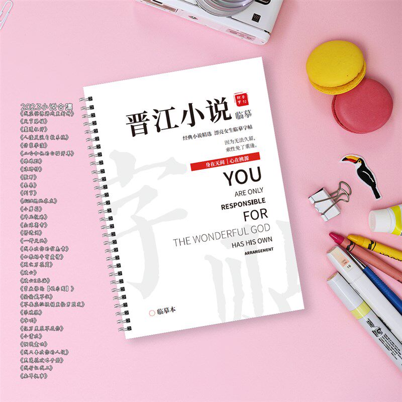 晋江小说精选练字帖玫瑰体行楷书鲸落体女生临摹中生手写体字帖