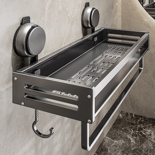 吸盘置物架浴室卫生间免打孔洗漱台壁挂式挂墙上洗手间厕所收纳架