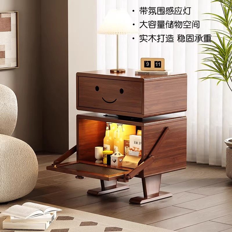 中古床头柜矮斗实木柜卧室带灯客厅家用创意边柜机器人儿童床边柜,住宅家具,床头柜,淘宝优惠券,粉丝福利购,淘宝优惠卷