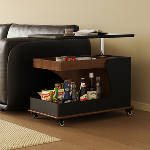 可升降折叠茶几客厅边几可移动沙发边桌床头边柜小推车茶几角几
