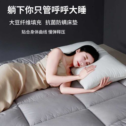 床褥垫四季通用卧室加厚夏季大豆纤维不塌陷防滑软垫床床褥子