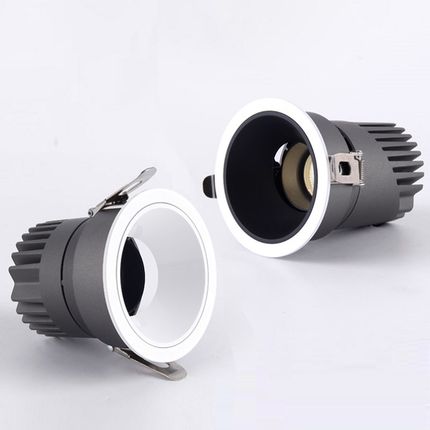 深防眩射灯客厅酒店嵌入式小山丘洗墙灯窄边cob无主打卧室led筒灯