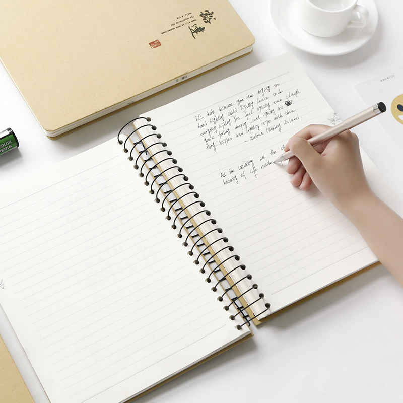 A4大号加厚线圈本 200张超厚线环本 笔记本文具学生办公记事本子