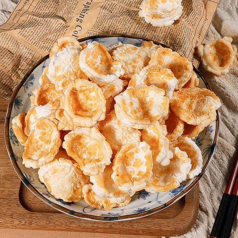 抖音网红虎皮年糕肥浙江特产嵊州宁波年糕片干爆米花8090怀旧小吃