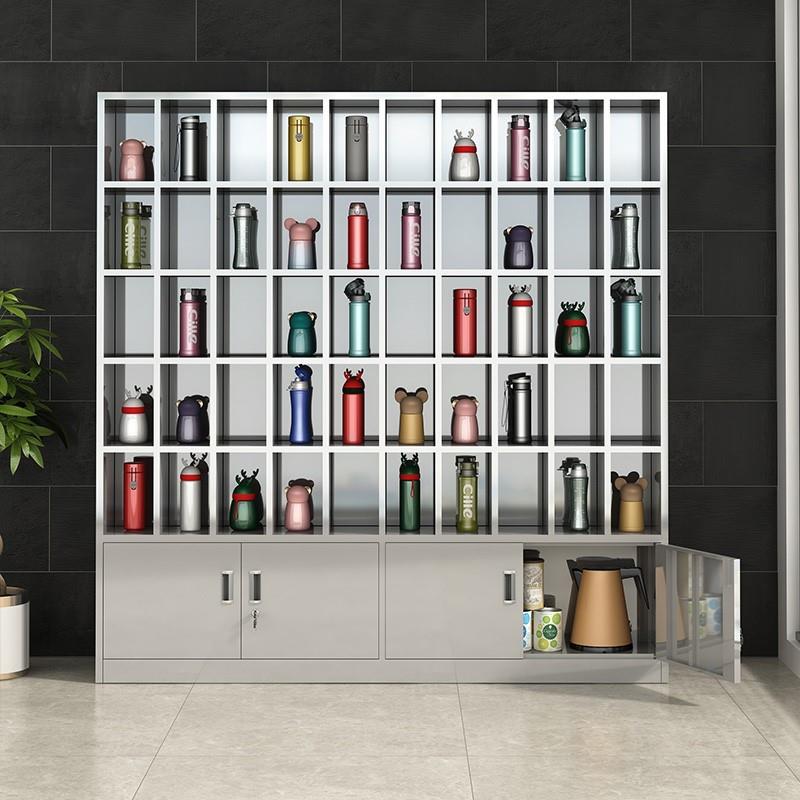 304不锈钢水杯柜员工水杯收纳柜工厂车间水杯放置柜休息室茶杯架