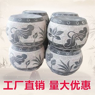 青石柱墩石底座柱基石仿古柱脚石雕柱皮圆墩空心柱墩石墩子柱脚石