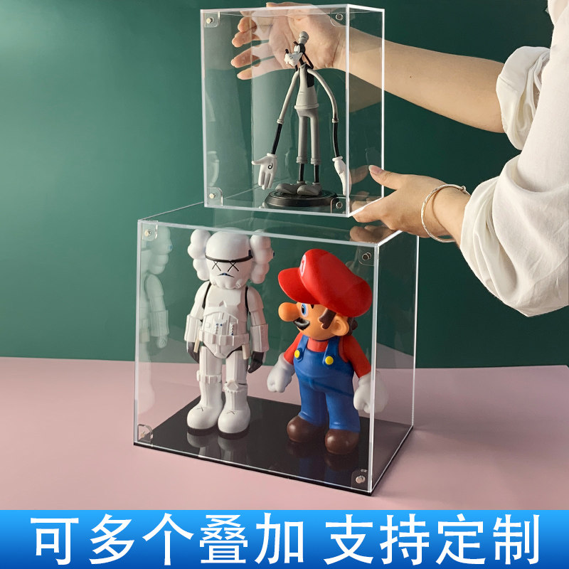 亚克力展示盒子定j制高透明手办收纳盒玻璃防尘罩模型磁吸开门箱,基础建材,亚克力板,淘宝优惠券,粉丝福利购,淘宝优惠卷