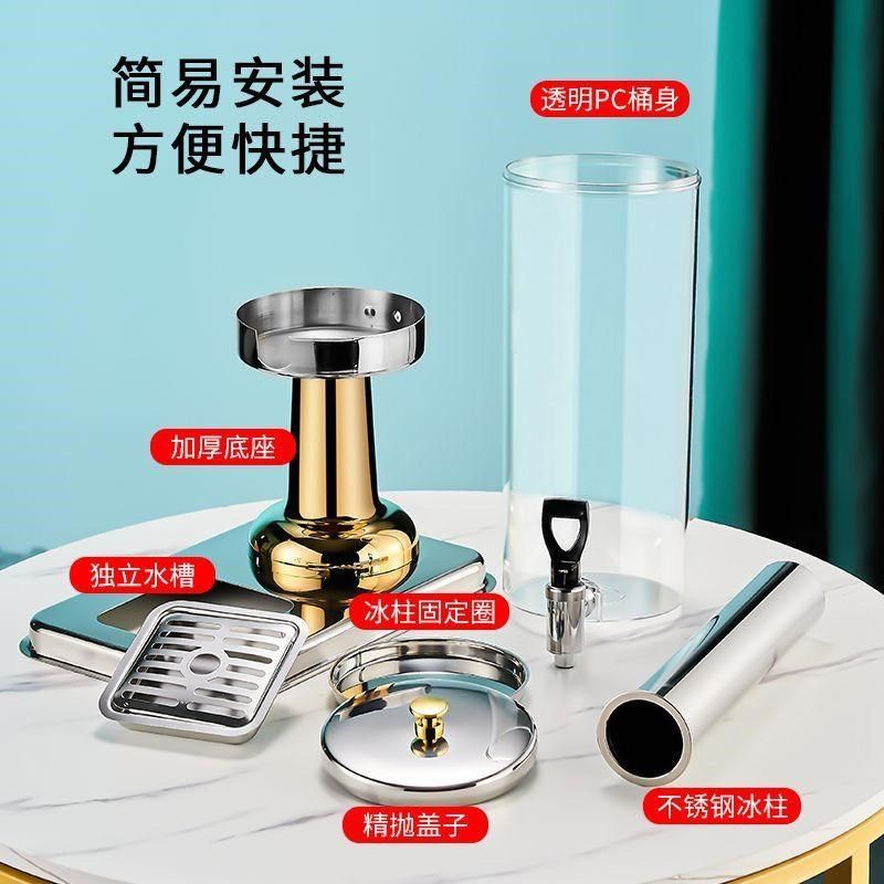 不锈钢果汁鼎单双头3L商用果汁桶饮料机火锅N店香油桶自助餐冷饮