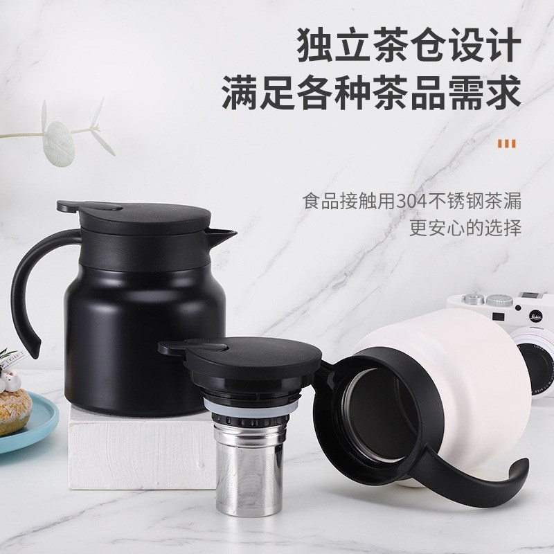 焖茶壶316h家用闷泡壶不锈钢茶水分离保温茶壶大容量家用泡茶