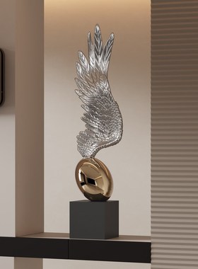 艺术天使b之翼摆件酒店大堂落地装饰品楼梯角空间售楼处样板房壁