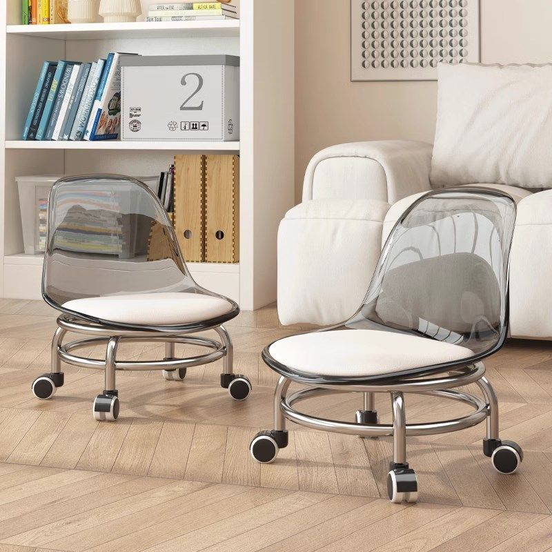 亚克力万b向轮矮凳滑轮凳客厅带娃神器凳子带靠背小凳子家用矮凳,住宅家具,万向轮凳,淘宝优惠券,粉丝福利购,淘宝优惠卷