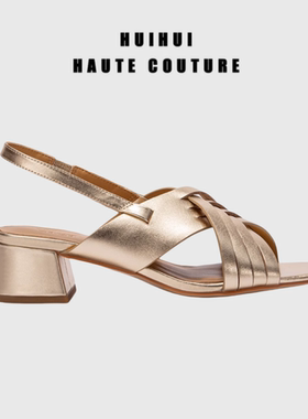 CHCH夏季方头罗马编织凉鞋女镂空露趾鱼嘴女鞋CO1B2131