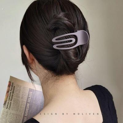 盘头发的夹子新款简约发夹女后脑勺盘发抓夹发量少神器鸭嘴夹子日
