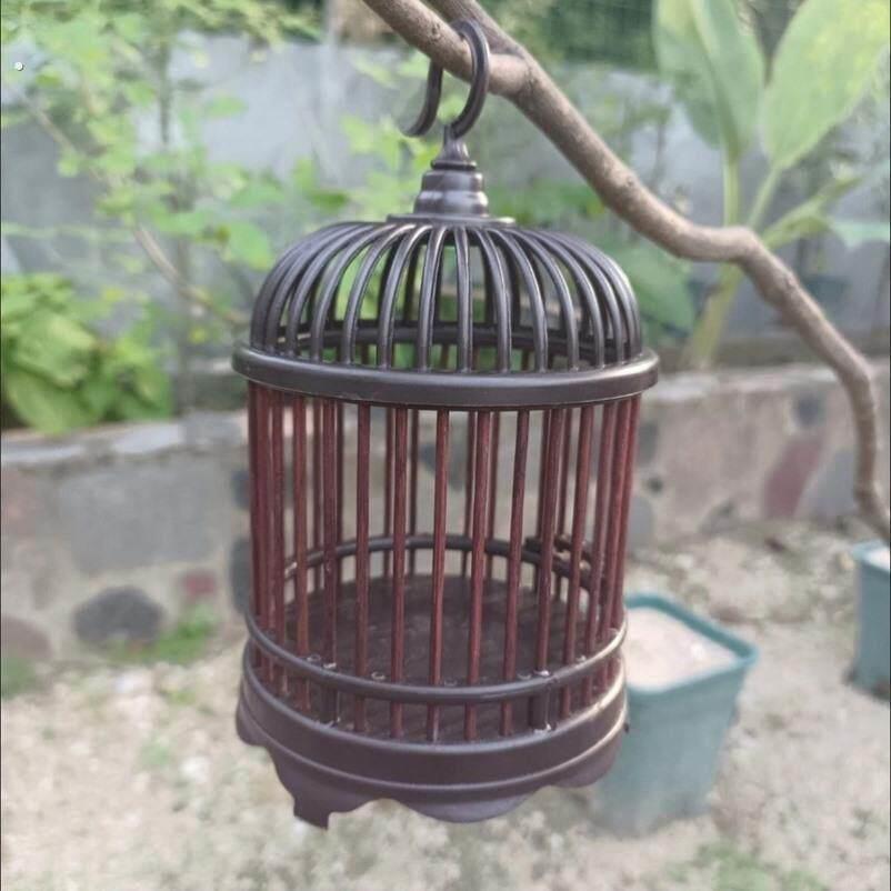 蝈蝈笼子乌木红木小型仿鸟笼手工实木制作饲养鸣虫爬虫蝈蝈笼礼物