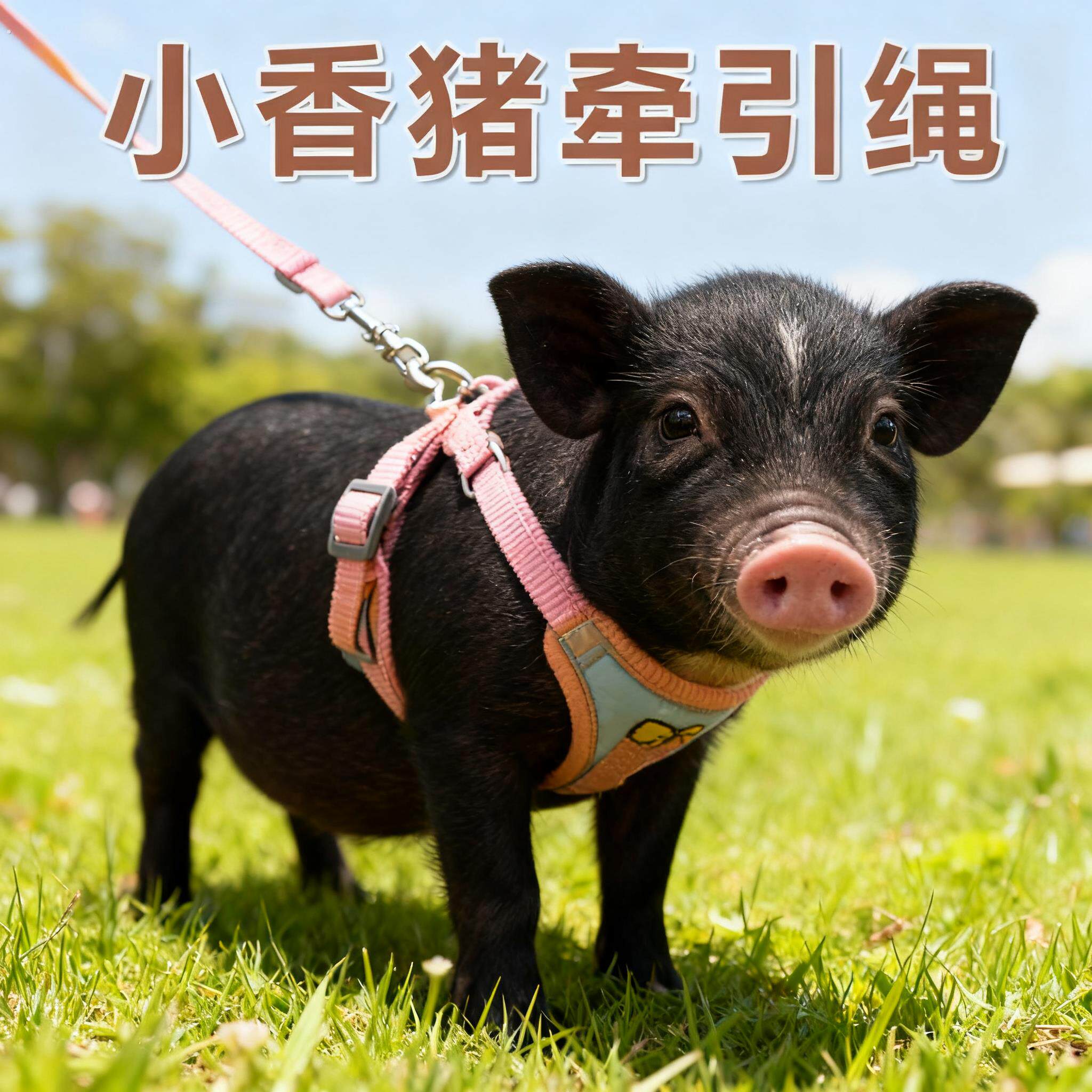 宠物猪牵引绳溜小香猪专用的绳子绑绳穿的衣服迷你小猪的生活用品