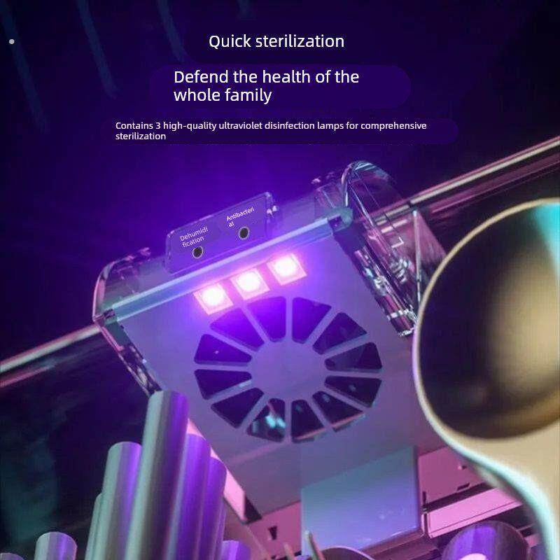 智能筷子篓消毒机筷笼带烘干一体小型家用收纳盒免打孔筷筒壁挂式