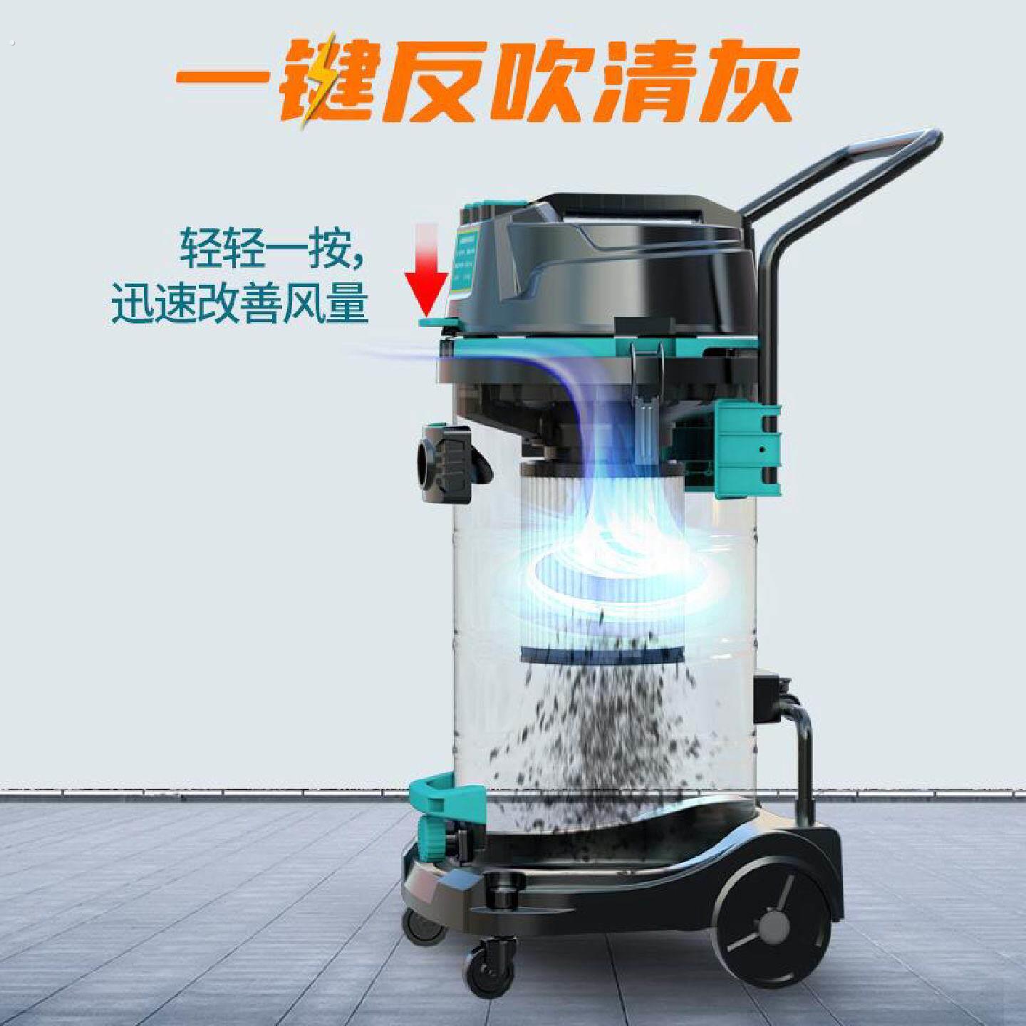 小型商用大功率吸尘机工厂车间粉尘工业吸尘器大吸力干湿两用美缝