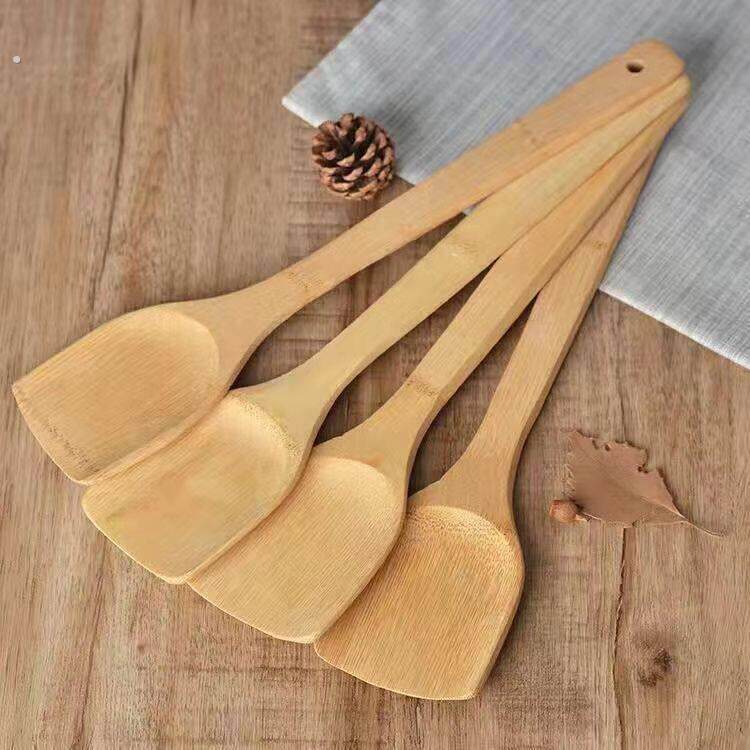 家用竹锅铲不粘锅厨具炒菜铲不伤锅竹木铲子竹煎铲木饭勺炒勺套装