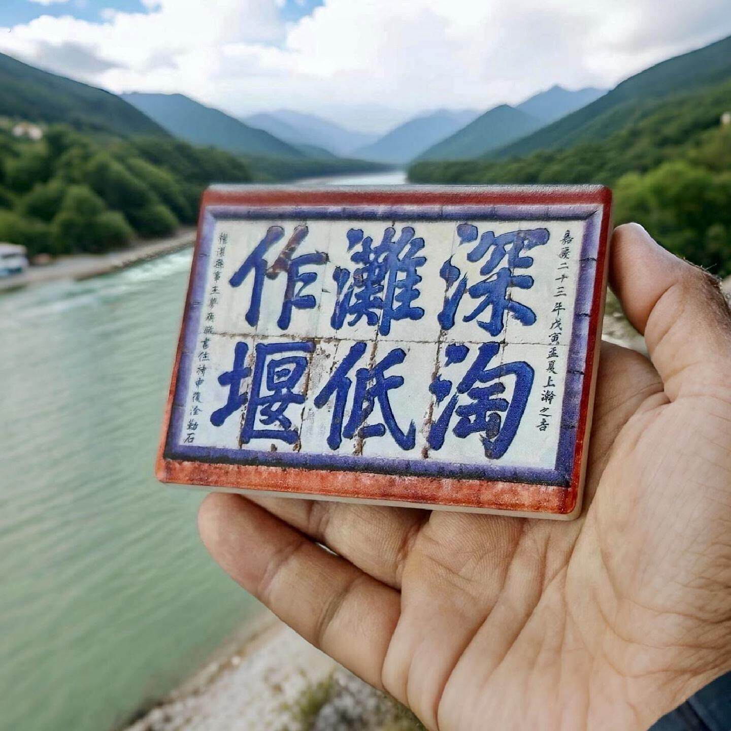 新款文创冰箱贴磁贴树脂陶瓷纪念伴手礼四川都江堰成都微浮雕新品