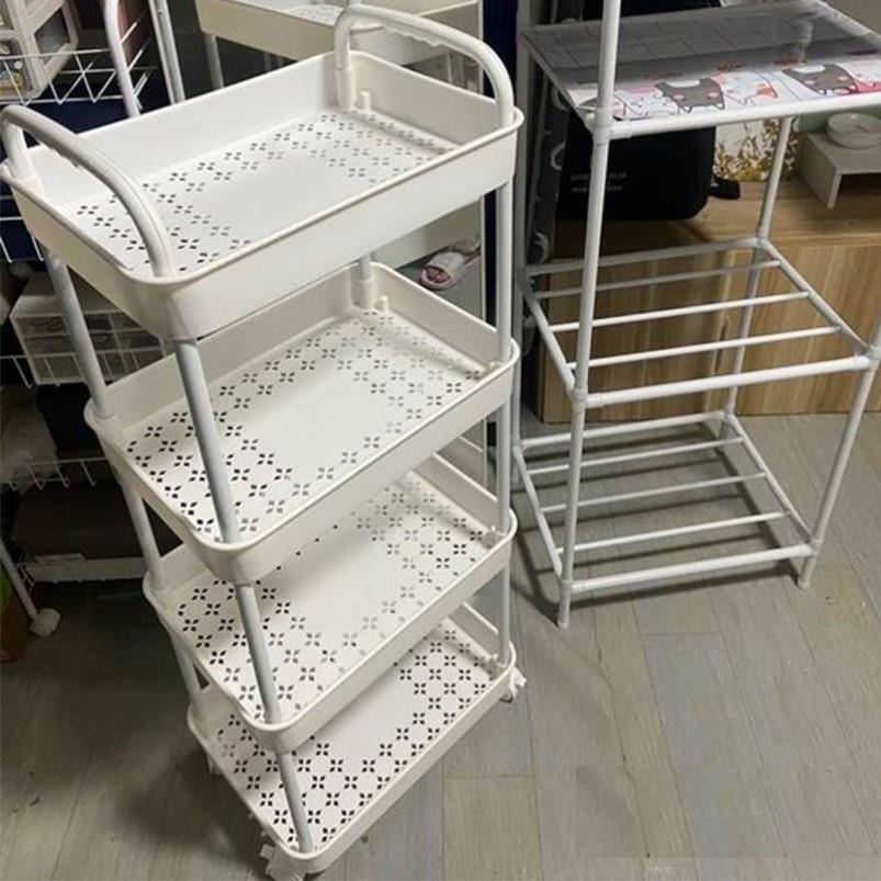 小推车置物架落地多层厨房收纳家用客厅零食架子卧室卫生间储物架