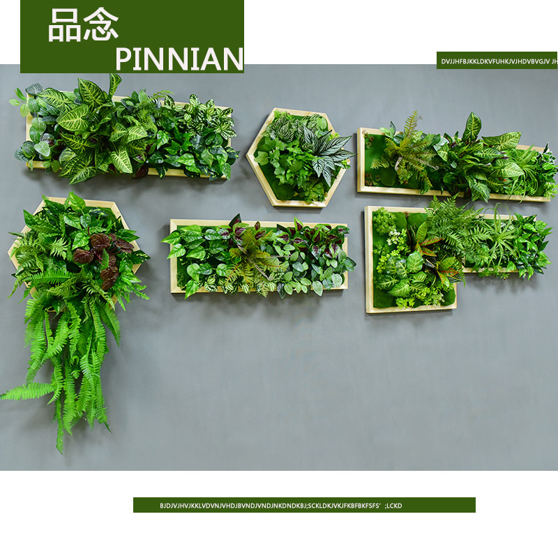 仿真多肉植物壁挂绿植鹿头墙饰背景墙工业风餐厅酒吧创意墙面装饰