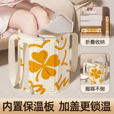 可折叠泡脚袋泡脚桶家用洗脚盆加热恒温过膝过小腿足浴盆高深便携