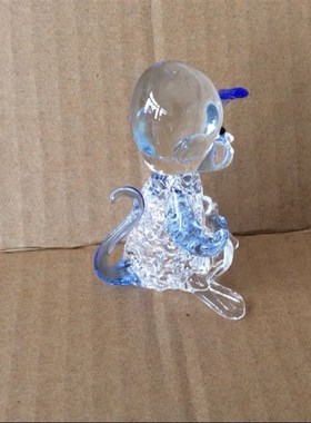 袖珍玻璃十二生肖鼠牛虎兔龙蛇马羊猴鸡狗猪摆件摆设琉璃工艺品