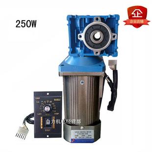 250W调速电机减速电机配涡轮蜗杆减速机RV40型减速箱带调速器