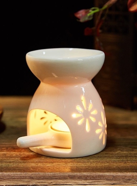 香薰炉小众高级陶瓷大号香炉办公室家用室内精油扩香可干烧咖啡渣