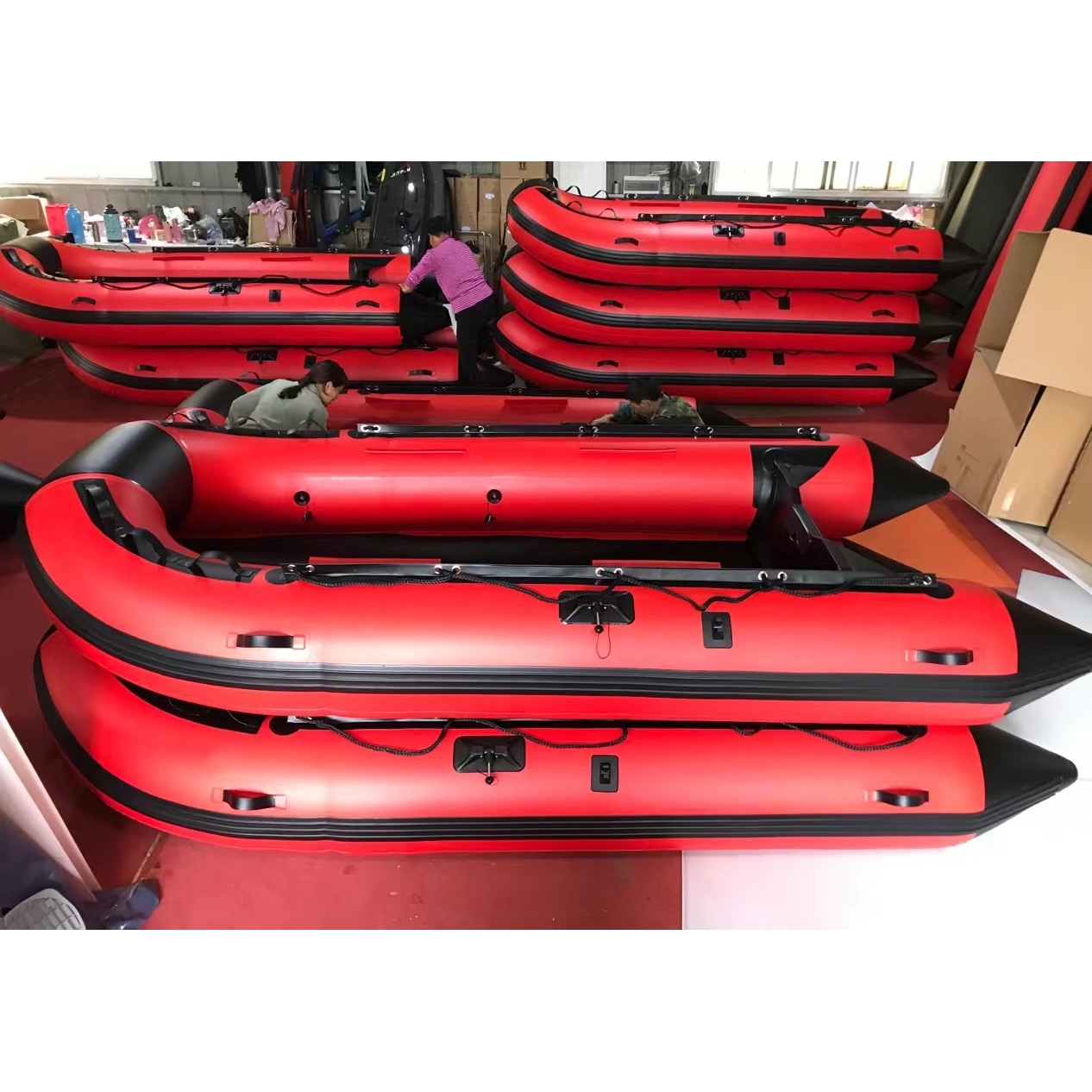 海笛SD系列橡皮艇冲锋舟充气船3-8人救援训练艇防汛抗洪艇